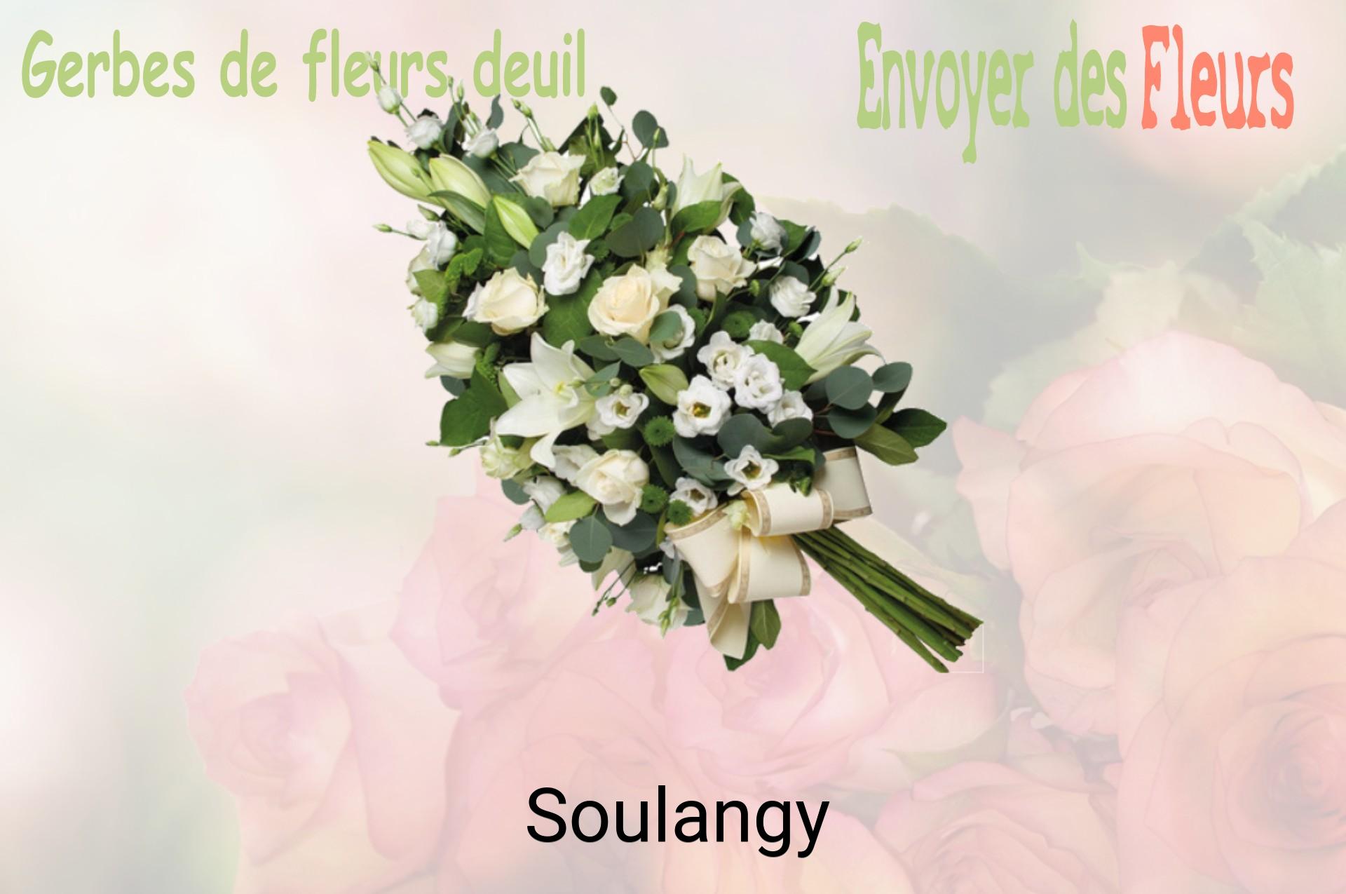 Gerbe de fleurs de deuil livrée à Soulangy